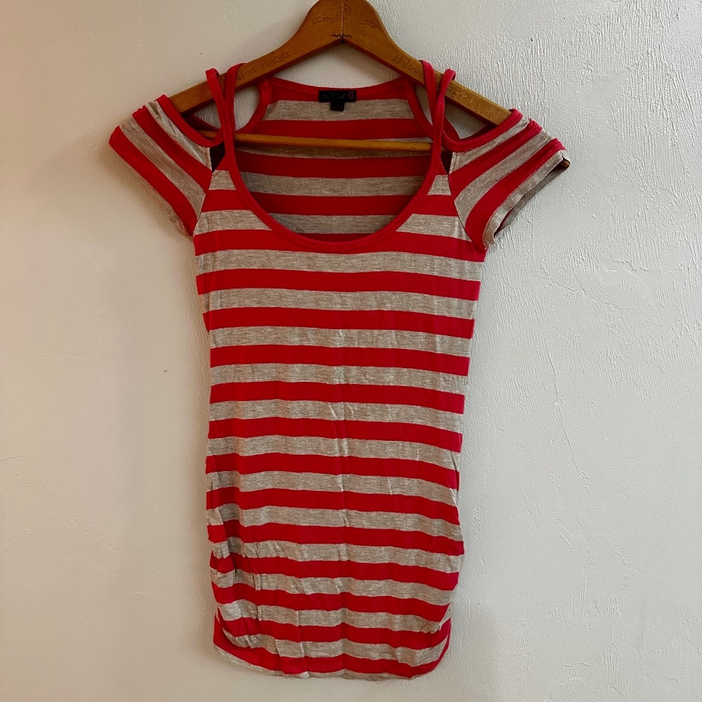 GUESS, Size small, Pink and grey top